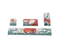 SANRLO 4pcs PBT OEM Keycaps Sea Coral/Cartoon Girl Mechanical Keyboard Keycap Enter 6.25u SpacebarProfile Keyboard Set Mechanical Keyboard Keycaps Pbt Cute 6.25u Spacebar Keycap 4PCS Sea Coral