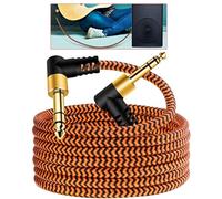 SANRLO Musical Instruments,Guitar Lead/Instrument Cable, Professional Noiseless Gold Plated Guitar Cable Cord 1/4" Straight to Straight
