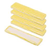 Sanrolax Pack of 5 replacement pads for Kärcher window cleaner, yellow replacement microfibre mop pad for Karcher window vacuum cleaner replacement parts, for Karcher WV2 WV5 WV6 Plus Premium