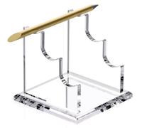 SANRUI 3 Tier Acrylic Pen Holder Display Stand, Fountain Pen Pencil Makeup Brush Rack , Ballpoint Pen Showholder, Paintbrush Drying Rack Organizer Desk for Home School Office or Store Use