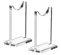 SANRUI Sword Stand Display,Acrylic Katana Stand, Clear Lightsaber Display Stand for Tabletop, Horizontal Samurai Sword Holder Rack for Scabbard Dagger Wand,4 inch Wand Holder 2 Pack