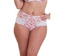 Sans Complexe - Amelie Print - Regular Size Shorty - Women, White and Red Floral Print, 46-48