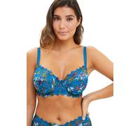 Sans Complexe Women's Arum Mosaic Bra, 0.5 inches, Mykonos Blue Floral Print, 38D