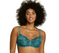 SANS COMPLEXE Women's 70564 HRT C85 Underwired lace Full Cup Bra, Semi-Sheer, Vert Sapin, 38C