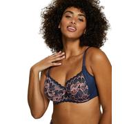 SANS COMPLEXE Women's Capucine Underwire Full Cup Bra, Bleu Marine & Rose, 34C