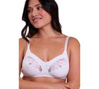 Sans Complexe Women's COTON D'ARUM Non-Wired Plain Everyday Bra, White (Blanc), 40EDD