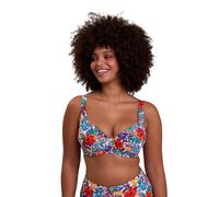Sans Complexe Women's Curaçao Bikini top, Multicolor Tropical Print, 38E