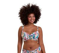 Sans Complexe Women's Fidji Bikini top, White Exotic Print, 34E