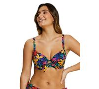 Sans Complexe Women's Island Dream Bikini Top, Black Floral, 38D
