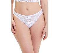 Sans Complexe Women's Plain or unicolor String - White - White - 20 (Brand size: 46/48)