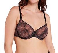 Sans Complexe Women's So Pure Fantaisy Full Coverage Bra, Imprime Palmes Noires & Nude, 36DD