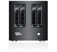 Sans Digital AccuNAS 64-Bit 4-Bay iSCSI and NAS Windows/MAC/Linux Files Shared Dual Gigabit Server - Black (AN4L+B)