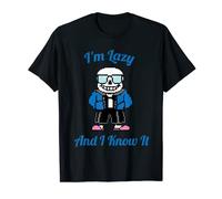 Sans Skeleton Cool Pixel Art tank top I'm Lazy And I Know It T-Shirt
