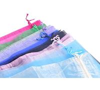 Sansam Large Drawstring Organza Gift Bags,50pcs 10.0''x14.0'' Large Mesh Bags with Drawstring for Fruit Protection,Gift Storage, Party Favors,Sachets