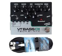 SansAmp Character VT Bass DI Preamp Effects Pedal + Keepdrum XLR Cable
