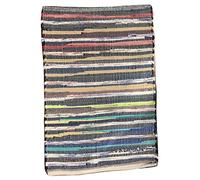 Sansar 100% Recycled Cotton Chindi Rug Multi Coloured Stripes (120 x 180cm (3.9 x 5.9 ft))