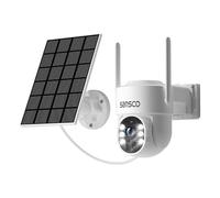 SANSCO 10CH Solar Powered Wireless Security Camera System Outdoor,4MP Solar Security Camera with PIR Detection,Sound&Light Alarm,60 Days Local Storage,Supports ALEXA Devices (BA25)