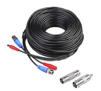 SANSCO 18.3m 60ft Coaxial Lead DVR Security System BNC RCA Connectors Power Cable 960H/720p/960p/1080p/3MP/4MP/5MP CCTV Cameras Digital Video Recorder