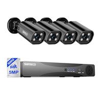 SANSCO 2-Way Audio, 3K Color Night Vision, 4CH DVR Wired CCTV Camera System