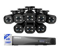 SANSCO 2-Way Audio, 3K Color Night Vision Wired 8CH Home CCTV Camera System