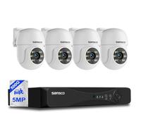 SANSCO 2-Way Audio, 3K Color Night Vision Wired 8CH Home CCTV Camera System