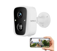 SANSCO 2K Security Camera Wireless Outdoor, Battery Operated WiFi Indoor Camera for Home Surveillance- Spotlight, PIR/AI Motion Detection, Siren, Color Night Vision, 2-Way Talk, SD/Cloud Storage