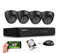 SANSCO 2MP HD 8CH All Metal Housing Wired CCTV Camera System 1TB Hard Drive | 24/7 Recording, 4 x 2MP Dome Security Camera, Human Vehicle Detection, IR Night Vision, IP67 Waterproof, Support Up to 8-Cam
