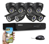 SANSCO 3K All-Metal Housing CCTV Security Camera System, 24/7 Recording