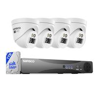 SANSCO 3K Color Night Vision, Audio Recording, Wired 8CH CCTV Camera System