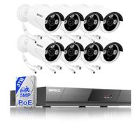 SANSCO 3K PoE 8CH Home Business CCTV Camera System Outdoor 1TB Hard Drive
