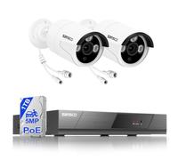 SANSCO 3K PoE 8CH Wired Home CCTV Camera System Outdoor with 1TB Hard Drive