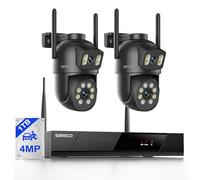 SANSCO 4MP Dual Lens Wireless CCTV Camera System Outdoor w/ 1TB Hard Drive
