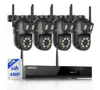 SANSCO 4MP Dual Lens Wireless CCTV Camera System Outdoor w/ 1TB Hard Drive
