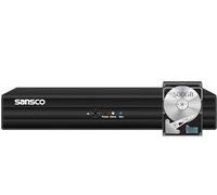 SANSCO 5MP 4 Channel DVR Recorder with 500GB Hard Drive for CCTV Camera System, Requires AHD/CVI/TVI/IP/CVBS Security Cameras, Motion Detection Push Notifications, Remote Viewing on PC & Phone