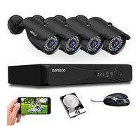 SANSCO 5MP 8 Channel DVR Outdoor CCTV Camera System with 1TB Hard Drive, 4x 3K Home Security Camera, Waterproof, Face Human Detection, USB Backup, Remote Access, Email & APP Alert, Metal Housing