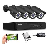 SANSCO 5MP 8 Channel DVR Outdoor CCTV Camera System with 1TB Hard Drive, 4x 3K Home Security Camera, Waterproof, Face Human Detection, USB Backup, Remote Access, Email & APP Alert, Metal Housing