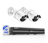 SANSCO 5MP Color Night Vision, Audio Recording, Wired CCTV Camera System
