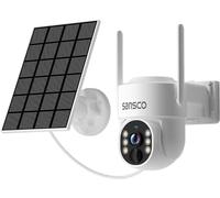 SANSCO Add-on | Replacement 2K Solar Security Camera Outdoor Wireless 4MP Solar Panel WiFi Battery Camera PIR Human Detection,Color Night Vision,Sound&Light Alarm, 2-Way Audio