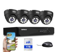 SANSCO All-Metal Housing, 8 Channel Wired CCTV Camera System 1TB Hard Drive
