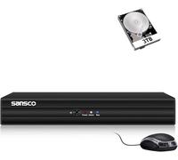 SANSCO HD 5MP Lite 16 Channel Digital Video Recorder Hybrid DVR with 3TB Hard Drive for CCTV Security Camera System, Support AHD/CVI/TVI/IP/CVBS Cameras, Works on Mobile App, Motion Activated Alerts