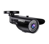 SANSCO Super FHD 1080p Security CCTV Bullet Camera for Surveillance System, 1920x 1080 Pixels, Night Vision, 3.6mm Lens Weather and Vandal Proof Casing, Black, Non-WiFi