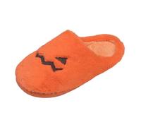 Sansee Women Pumpkin pooky Slippers Halloween Pumpkin Warm Cute Cotton Slippers Winter Autumn Bedroom Shoes Wide Width Soft Sole rch Support ink Halloween Fall Fuzzy Home (Orange, 38-39适合37-38码)