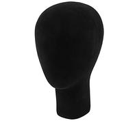 SANSHAN Polystyrene Foam Mannequin Wig Holder Eyeglass Glasses With Base Bracket - Black, 35cm