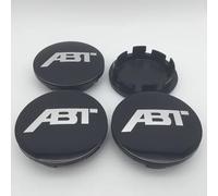 SANSHAOS 4Pcs Hub Centre Caps for Audi Volkswagen Mercedes-Benz ABT,Car Hub Caps with Car Logo Center Cap Replacement Sunscreen Waterproof Hub Cap Covers Protectors,61MM-Black