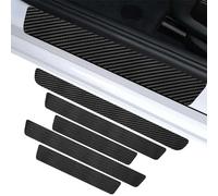 SANSHAOS 5PCS Car Door Sill Protector Carbon Fiber Sticker Porsche Cayenne III Coupe 2019-2024, Self-Adhesive Anti-Scratch Waterproof