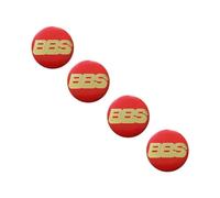 SANSHAOS Car Center Hub Caps Sticker Wheel Centre Sticker Badge Logo Wheel Cap Sticker Wheel Trims for BBS 65MM, Set Of 4,Red