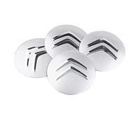 SANSHAOS Car Center Hub Caps Sticker Wheel Centre Sticker Badge Logo Wheel Cap Sticker Wheel Trims for Citroen C1 C2 C3 C4 C6 C8 56mm, Set Of 4,Silver