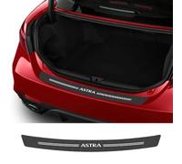 SANSHAOS Car Rear Bumper Protector Guard Carbon Fiber for Opel Astra H G K J, Car Trunk Sill Plate Cover Tail Trim Protective Sticker, Anti-Scratch Boot Protector,A