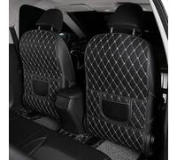 SANSHAOWUDI 2Pack Car Seat Kick Mat Protector for Renault Megane 4 Grandtour 2016-2023 2024, Toy Storage Organiser Kids Leather Backrest Protective Mat Anti Fouling Waterproof Easy To Clean,A