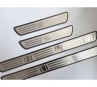 SANSHAOWUDI 4pcs Car Door Sill Scuff Plate for B-MW E46, Welcome Pedal Guard Kick Plates Threshold Cover Stainless Steel Car Door Sill Protector Auto Accessories,B